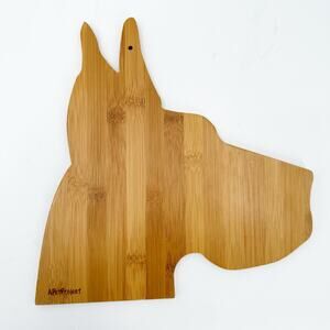 A Pet Project Bamboo Cutting Board Great Dane Dog 12"x12" Cutout Serving Kitchen